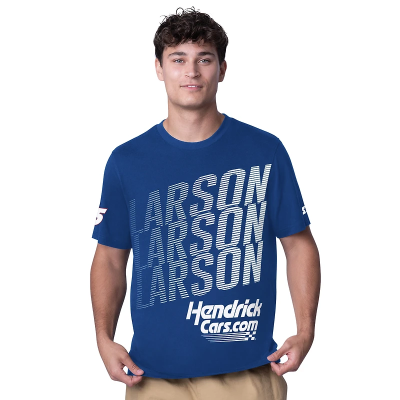 Men's Starter  Blue Kyle Larson Hendrickcars.com All Star Extreme T-Shirt