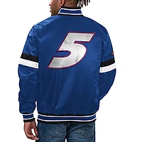 Men's Starter  Royal Kyle Larson Home Game Full-Snap Varsity Jacket