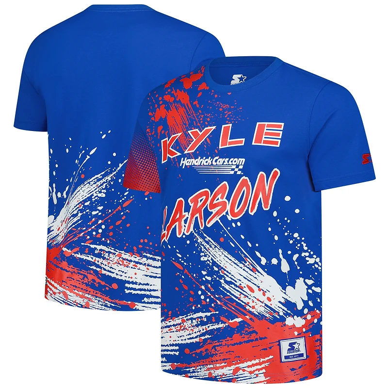 Men's Starter Royal Kyle Larson Touchdown Extreme T-Shirt
