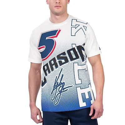 Men's Starter White Kyle Larson Extreme Lineman Graphic T-Shirt
