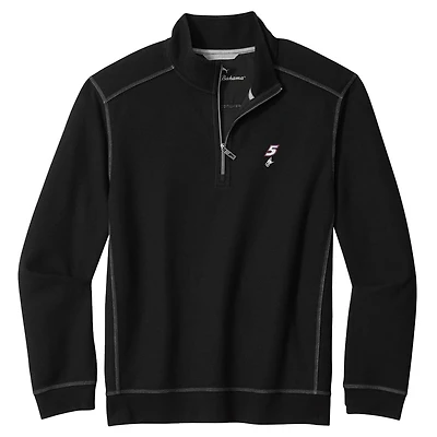Men's Tommy Bahama  Black Kyle Larson Montego Bay Half-Zip Pullover