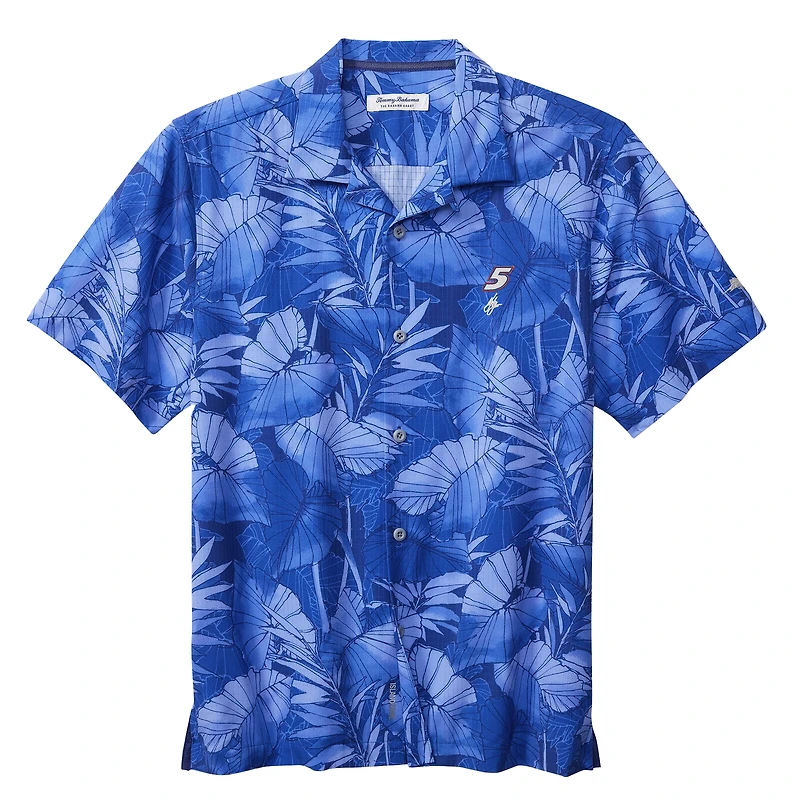Chemise boutonnée Tommy Bahama Blue Kyle Larson Coast Nuevo Fronds IslandZone pour homme