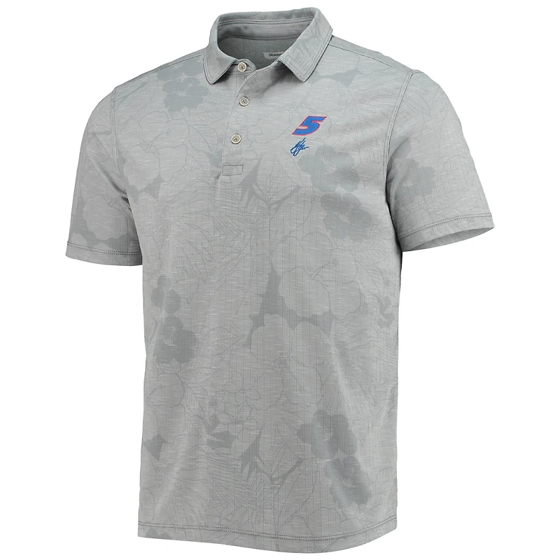 Polo Tommy Bahama gris pour homme Kyle Larson Miramar Blooms