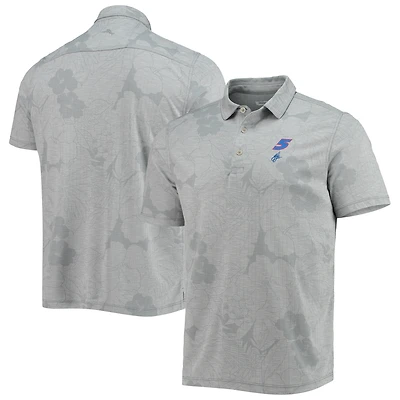 Polo Tommy Bahama gris pour homme Kyle Larson Miramar Blooms