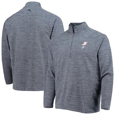 Veste à demi-fermeture éclair raglan Tommy Bahama bleu marine Kyle Larson pour homme