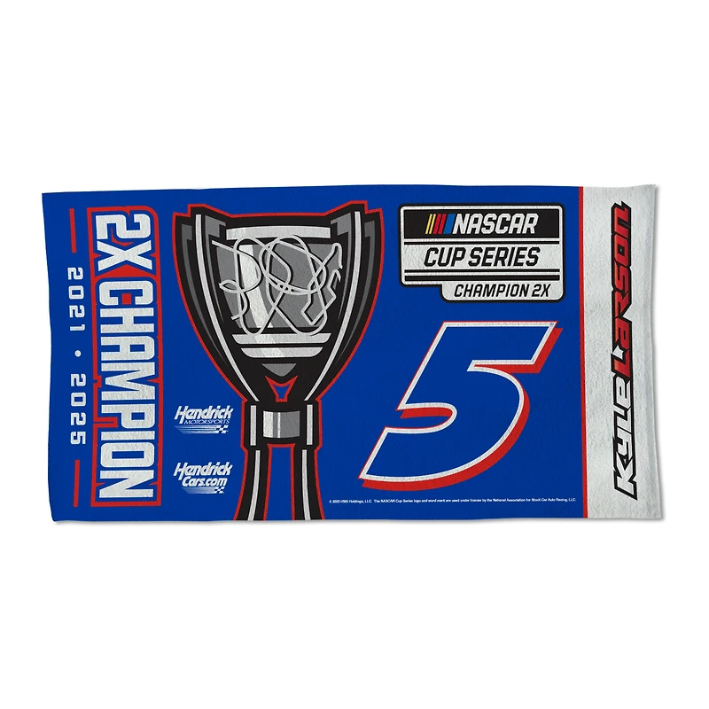WinCraft Kyle Larson Two-Time NASCAR Cup Series Champion 22" x 42" On Track Celebration One-Sided Locker Room Towel