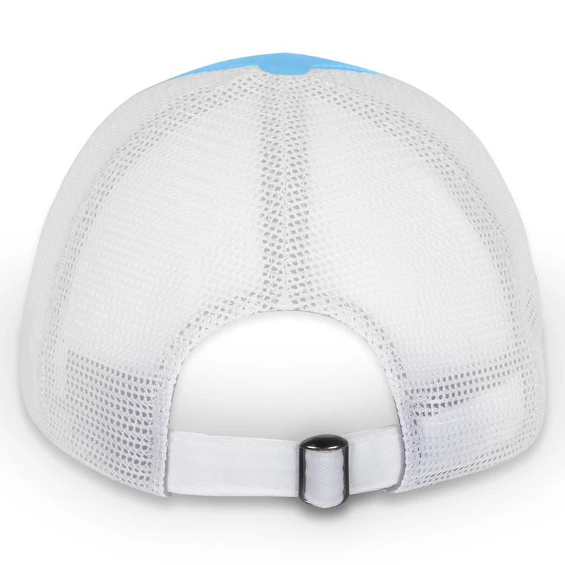 Casquette de camionneur ajustable Kyle Larson Pit Box bleu clair/blanc à damier pour femme