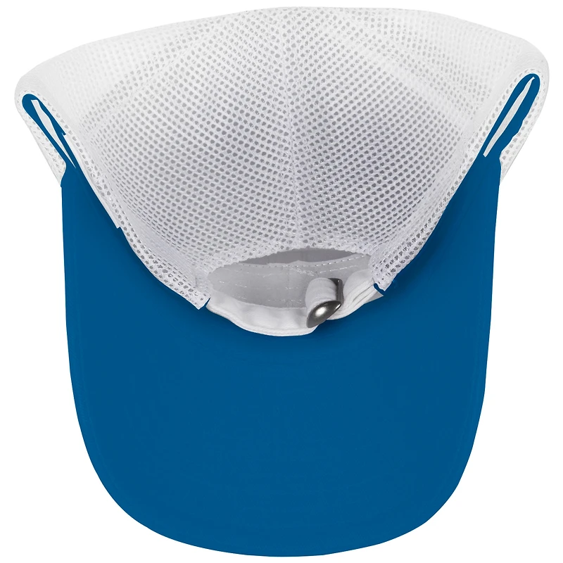 Casquette de camionneur ajustable Kyle Larson Pit Box bleu clair/blanc à damier pour femme