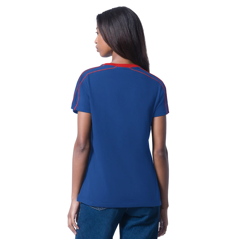 Women's G-III 4Her by Carl Banks Blue Kyle Larson Coaching T-Shirt