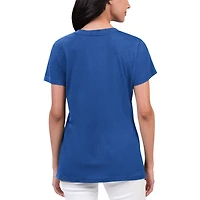 Women's G-III 4Her by Carl Banks Blue Kyle Larson Key Move V-Neck T-Shirt