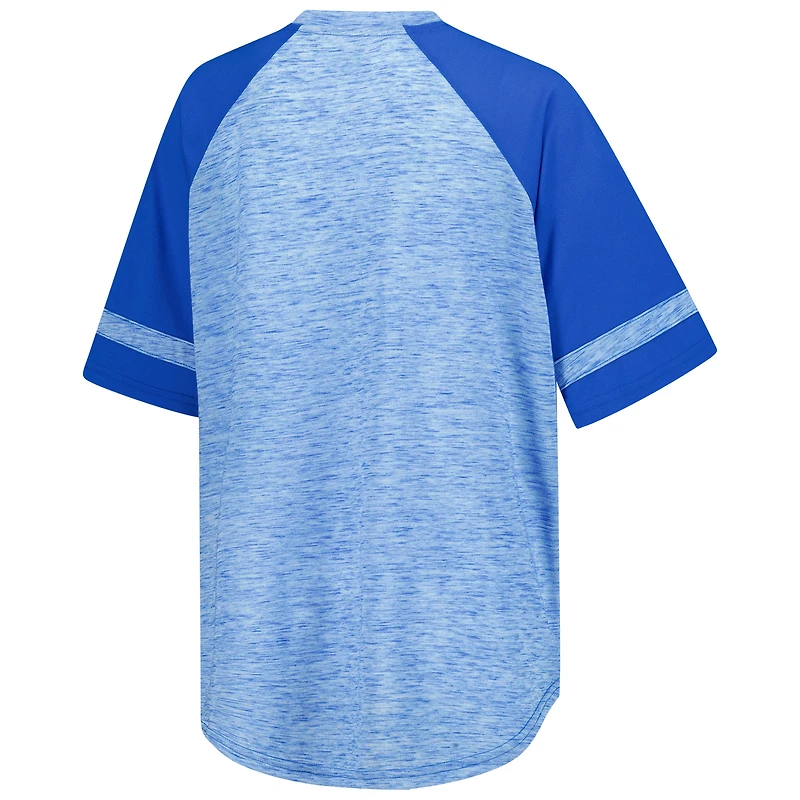 T-shirt à col en V surdimensionné G-III 4Her de Carl Banks Heather Royal Kyle Larson Hall of Fame pour femme