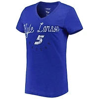 T-shirt pour femme G-III 4Her by Carl Banks Royal Kyle Larson Bump & Run