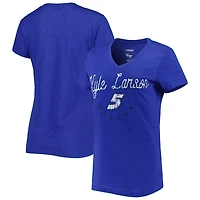 T-shirt pour femme G-III 4Her by Carl Banks Royal Kyle Larson Bump & Run