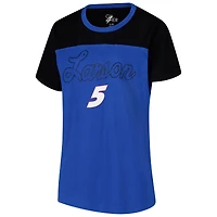 T-shirt à couleurs contrastées G-III 4Her by Carl Banks Royal Kyle Larson Cheer pour femme