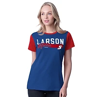 Women's G-III 4Her by Carl Banks Royal Kyle Larson Racer Color Blocked T-Shirt