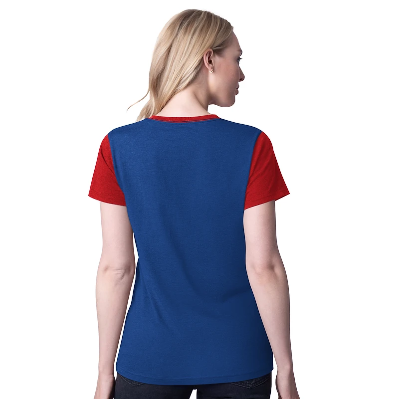 Women's G-III 4Her by Carl Banks Royal Kyle Larson Racer Color Blocked T-Shirt