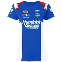 T-shirt uniforme bleu Kyle Larson de la collection Hendrick Motorsports Team pour femmes HendrickCars.com