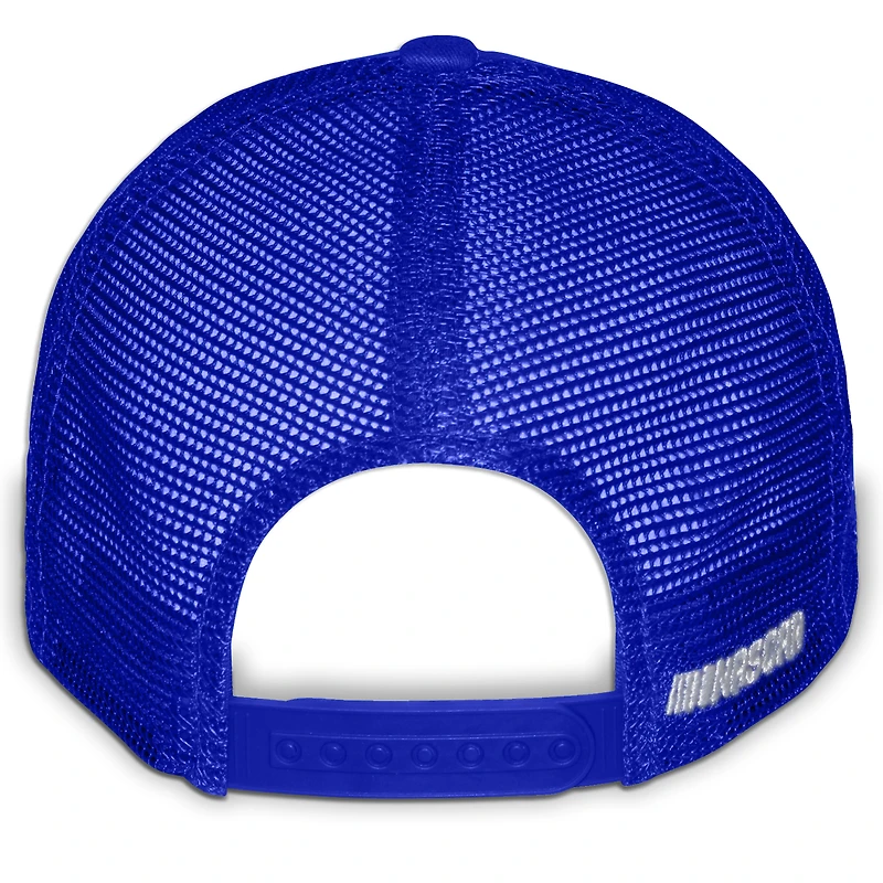 Youth Checkered Flag Sports Blue Kyle Larson HendrickCars.com Flame Trucker Adjustable Hat