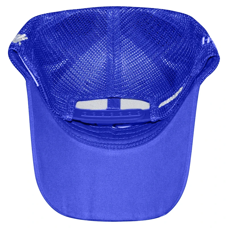 Youth Checkered Flag Sports Blue Kyle Larson HendrickCars.com Flame Trucker Adjustable Hat