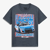 Youth Classic Ink Heather Navy Kyle Larson #5 Hendrickcars.com T-Shirt