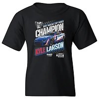 Youth Hendrick Motorsports Team Collection Black Kyle Larson 2025 NASCAR Cup Series Champion Official T-Shirt