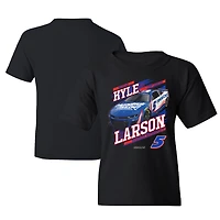 T-shirt noir pour jeunes de l'équipe Hendrick Motorsports Kyle Larson HendrickCars.com