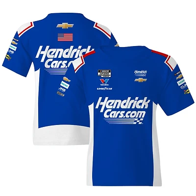 T-shirt bleu Kyle Larson HendrickCars.com pour jeunes de l'équipe Hendrick Motorsports
