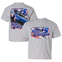 T-shirt de voiture Hendrickcars.com la collection Hendrick Motorsports Team pour jeunes, gris chiné, Kyle Larson