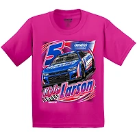 Youth Hendrick Motorsports Team Collection Pink Kyle Larson Car T-Shirt