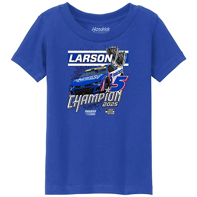 T-shirt de la collection Hendrick Motorsports Team pour jeunes, modèle Royal Kyle Larson, champion NASCAR Cup Series 2025