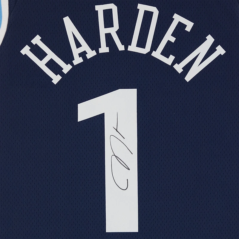 Maillot Swingman Nike Icon Edition bleu marine dédicacé par James Harden des LA Clippers