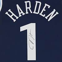 Maillot Swingman Nike Icon Edition bleu marine dédicacé par James Harden des LA Clippers