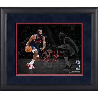 James Harden LA Clippers Fac-similé Signature Encadré 11" x 14 " Photographie Spotlight