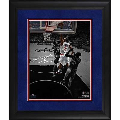 Photographie encadrée de 11" x 14" de Kawhi Leonard LA Clippers - Signature en fac-similé