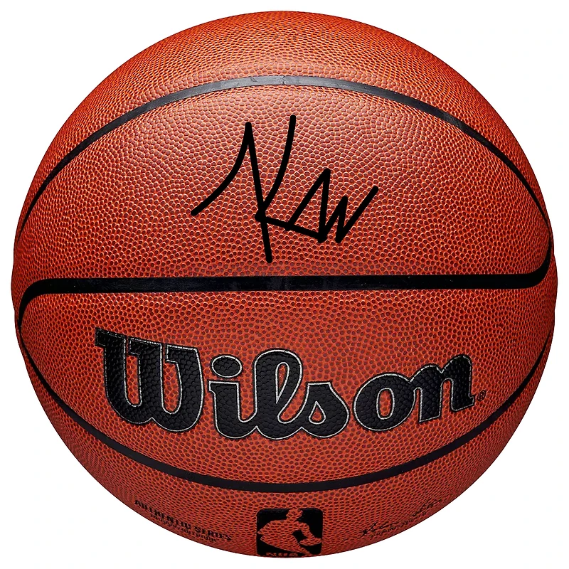 Ballon de basketball intérieur/extérieur Wilson Authentic Series autographié par Keaton Wagler des LA Clippers