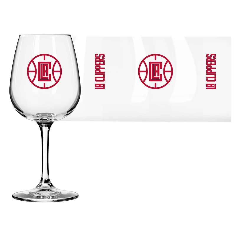 Verre à vin à pied avec logo LA Clippers de 12 oz