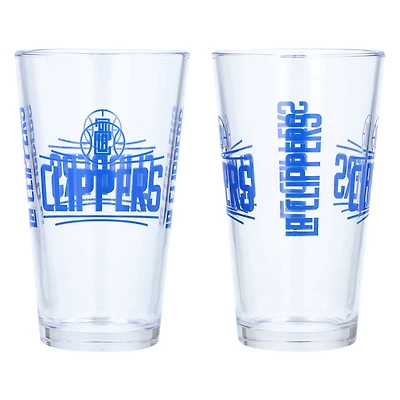 LA Clippers Two-Pack 16oz. Pint Glass Set