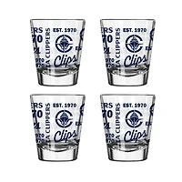 Logo Brands LA Clippers 4-Pack 2oz. Shot Glass Set