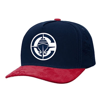 Casquette ajustable Mitchell & Ness bleu marine/rouge LA Clippers May Flowers pour homme
