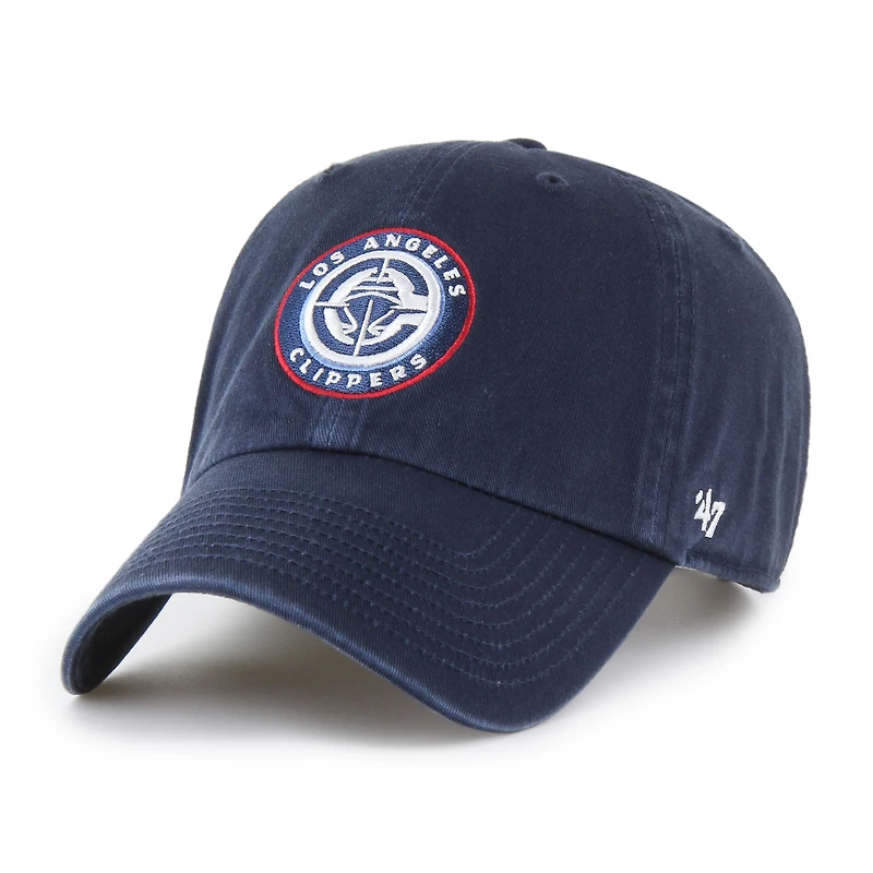 Casquette ajustable pour homme, modèle 47, logo principal des LA Clippers, bleu marine.
