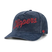 Chapeau à capuche ajustable en velours côtelé délavé bleu marine LA Clippers « Reclaim Snow Wash » pour homme