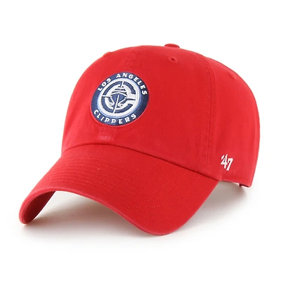 Casquette ajustable « 47 » rouge LA Clippers Core Logo Clean Up pour homme