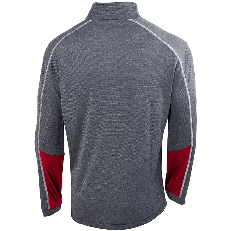 Men's Columbia Heathered Gray/Red LA Clippers Omni-Wick Shotgun 2.0 Quarter-Zip Pullover Top