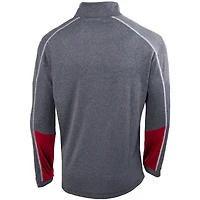 Men's Columbia Heathered Gray/Red LA Clippers Omni-Wick Shotgun 2.0 Quarter-Zip Pullover Top