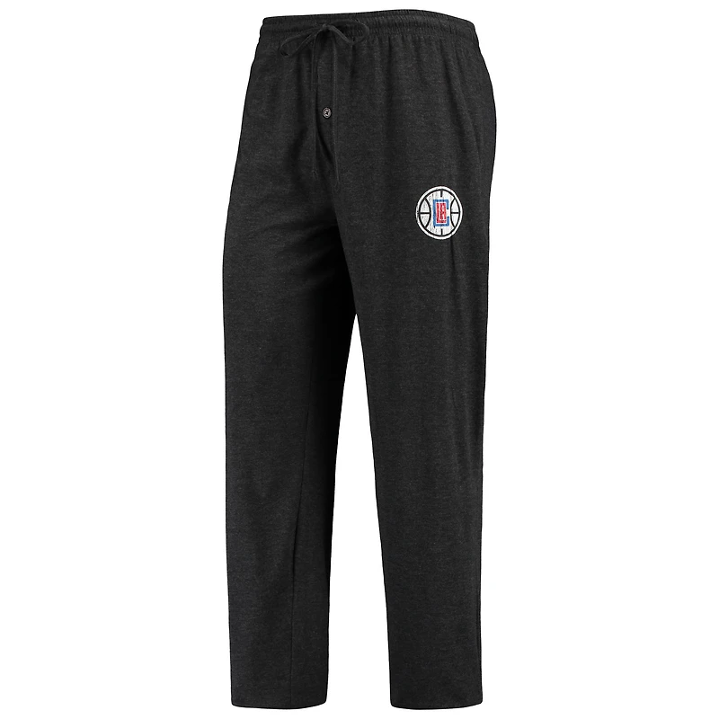 Ensemble de nuit Concepts Sport noir/bleu roi LA Clippers pour homme, haut à manches longues et pantalon