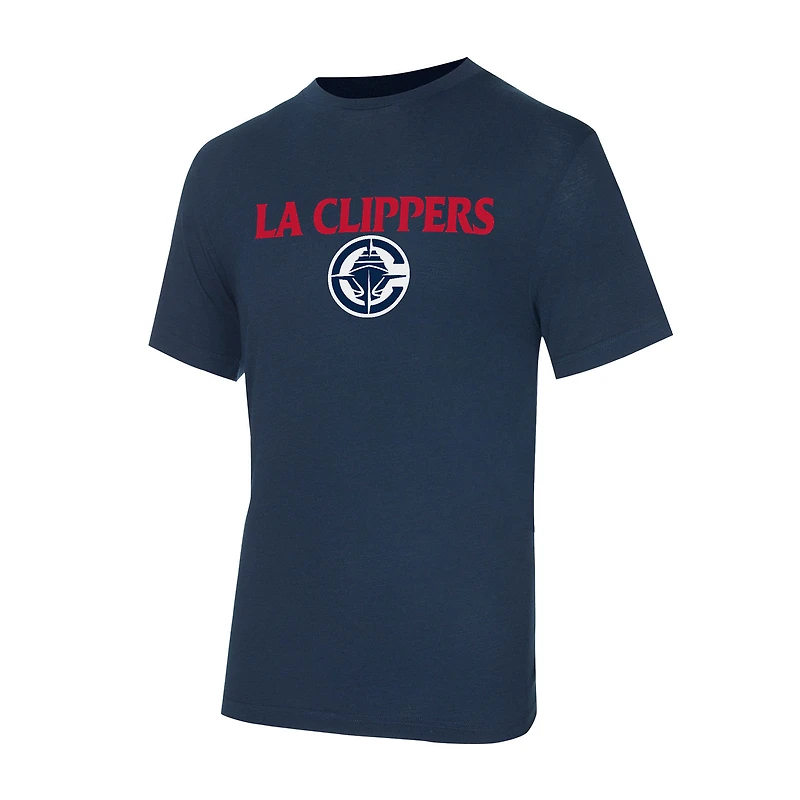 Ensemble t-shirt et pantalon en flanelle Concepts Sport Avondale bleu marine/rouge pour homme