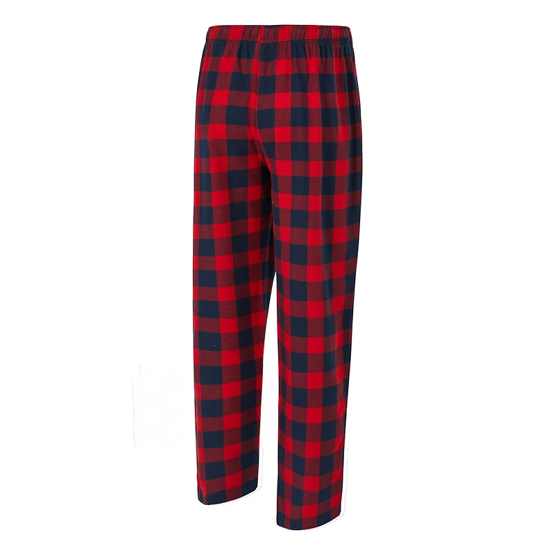Ensemble t-shirt et pantalon en flanelle Concepts Sport Avondale bleu marine/rouge pour homme