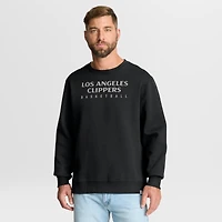 Men's Fanatics Black LA Clippers Crossover Collection Defensive Rotation Drill Premium Pullover Sweatshirt