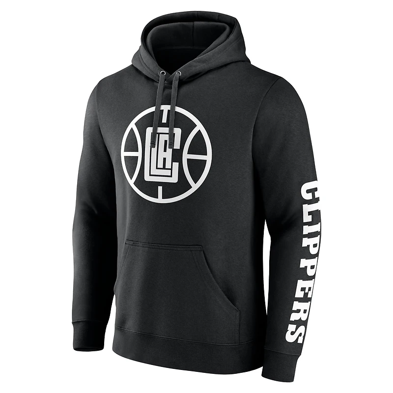 Men's Fanatics  Black LA Clippers Put Me Coach Fleece Pullover Hoodie