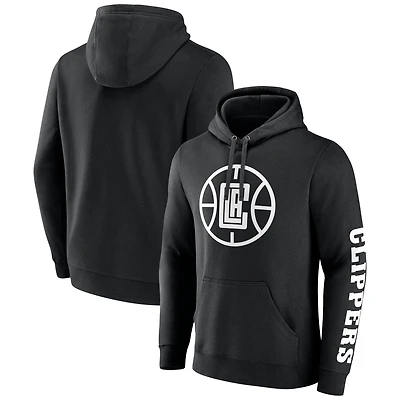 Men's Fanatics  Black LA Clippers Put Me Coach Fleece Pullover Hoodie